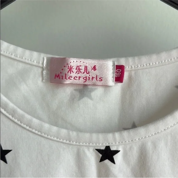 Girls  Short Sleeve Tee with Text Design with Excellent condition 3PCS - Picture 5 of 9